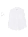 Alexander Wang Boyfriend Shirt With Logo Flag Tag And Relaxed Fit In White