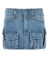 Alexander Wang Mini Skirt With Belt Loops And Cargo Pockets In Navy