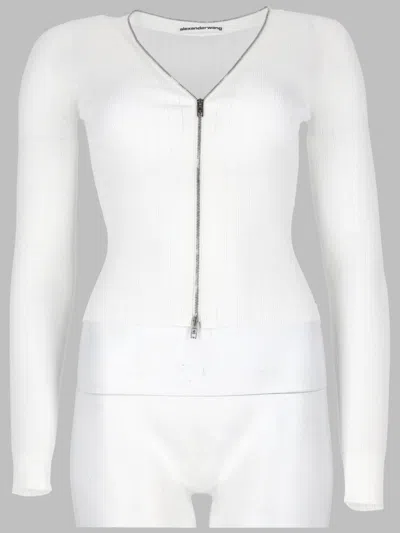 Alexander Wang Chic Women's Knit Sweater - Fw26 Collection In White