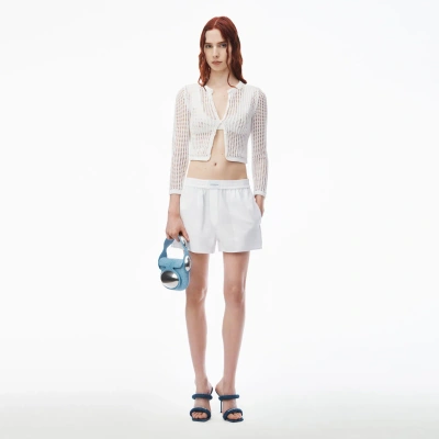 Alexander Wang Classic Boxer Short In Cotton In White