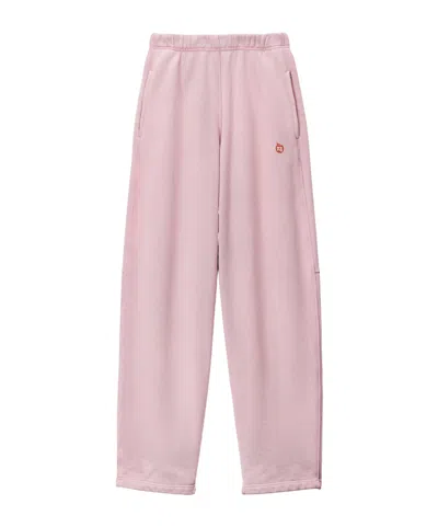 Alexander Wang Classic French Terry High-rise Track Pants In Pink