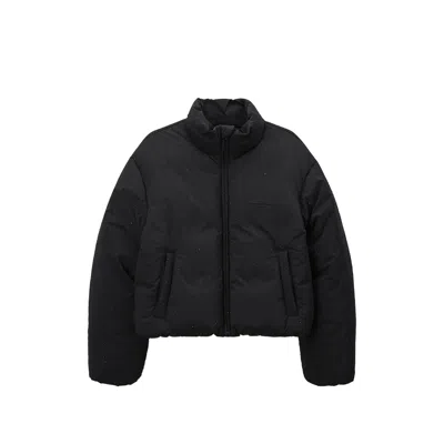 Alexander Wang Classic Puffer Jacket W/ Allover Hotfix In Black