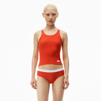 Alexander Wang Classic Racer Tank In Red