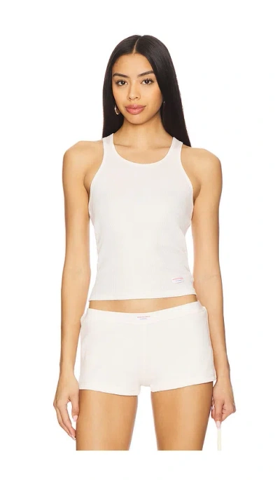 Alexander Wang Classic Racer Tank In Pearl