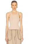 Alexander Wang Classic Racer Tank Top In Doeskin