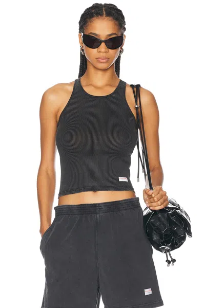 Alexander Wang Classic Racer Tank Top In Washed Black