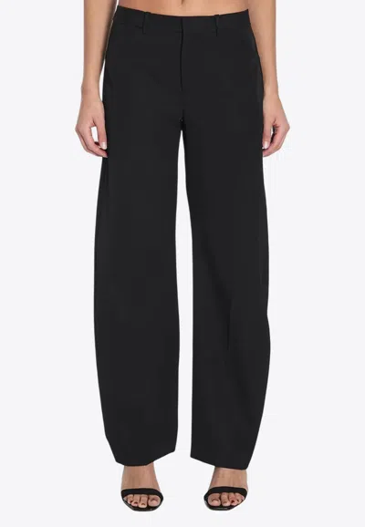 Alexander Wang Classic Wool Straight Pants In Black