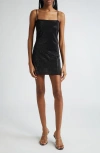 Alexander Wang Clear Beaded Minidress In Black