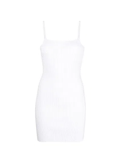 Alexander Wang Clear Crystal Rib Mini Dress