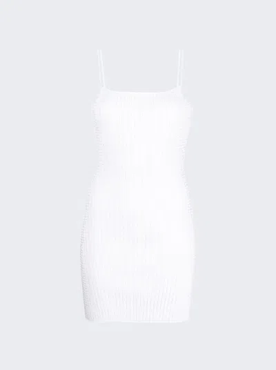 ALEXANDER WANG CLEAR CRYSTAL RIB MINI DRESS