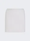 Alexander Wang Crystal-embellished Ribbed-knit Mini Skirt In White