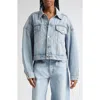 Alexander Wang Denim Jacket With Chest Pockets And Point Collar In Blue