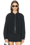 Alexander Wang Coaches Jacket With Continuous Loop Zipper In Black