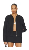 Alexander Wang Coaches Jacket With Continuous Loop Zipper In Black
