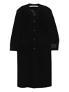 Alexander Wang Collarless Coat In Black