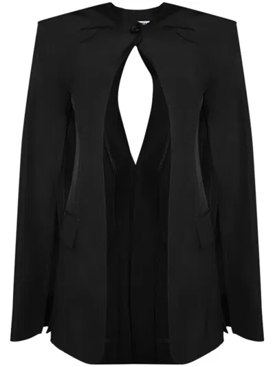 Alexander Wang Collarless Slit Jacket In 黑色