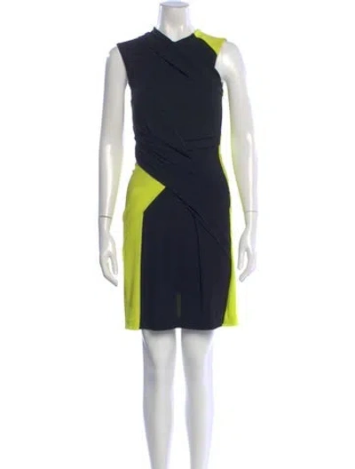 Pre-owned Alexander Wang Colorblock Pattern Knee-length Dress In Blue