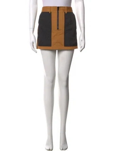 Pre-owned Alexander Wang Colorblock Pattern Mini Skirt In Neutrals