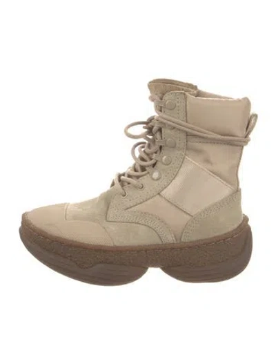 Pre-owned Alexander Wang Combat Boots In Neutral