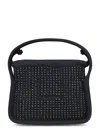 Alexander Wang Compact Textured Black Bag With Metallic Studs In Black