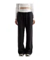 Alexander Wang High Waisted Pleated Pant With Logo Elastic Clothing In Black
