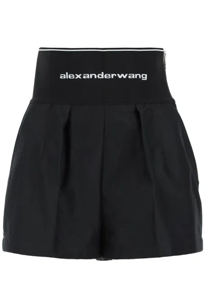 Alexander Wang Cotton And Nylon Shorts With Branded Waistband