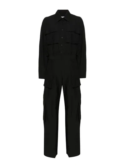 ALEXANDER WANG COTTON BLEND CLASSIC COLLAR JUMPSUIT