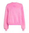 Alexander Wang Cotton-blend Logo Sweatshirt In Pink