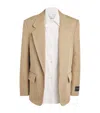 Alexander Wang Prestyled Oversized Boxy Blazer W/ Poplin Dickie In Neutral