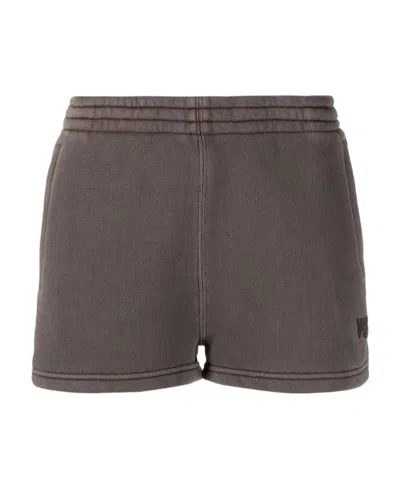 Alexander Wang Cotton-blend Track Shorts In Black
