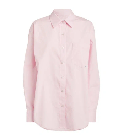 Alexander Wang Cotton Boyfriend Shirt In Pink
