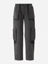Alexander Wang Cotton Cargo Track Pants In Antracite Grey