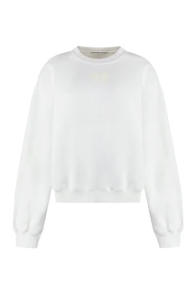 Alexander Wang Cotton Crew-neck Sweatshirt In White