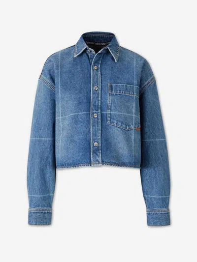 Alexander Wang Cotton Denim Jacket In Blue