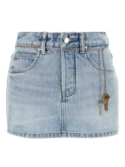 ALEXANDER WANG COTTON DENIM SKORTS