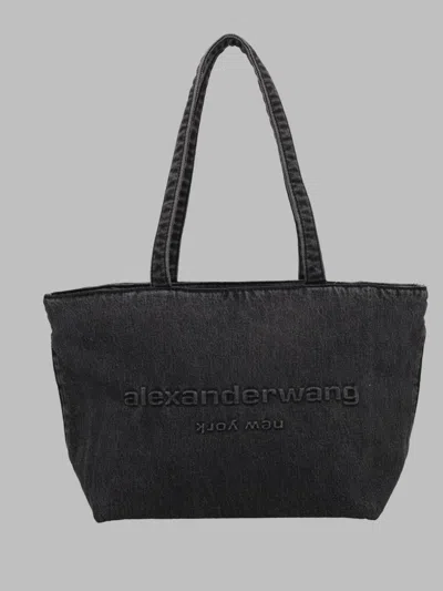 Alexander Wang Cotton Denim Tote Bag In Black