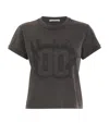 Alexander Wang Embroidered T-shirt Graphic Print In Grey