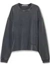 Alexander Wang Cotton Jersey T-shirt In Grey