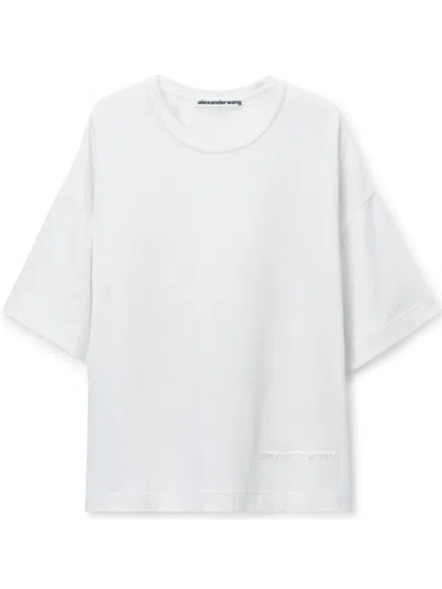 Alexander Wang Cotton Jersey T-shirt In Weiss