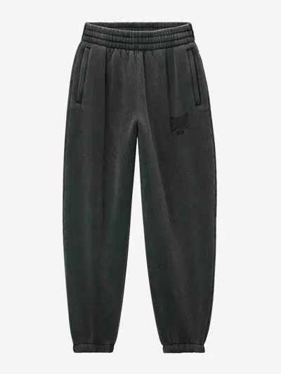 Alexander Wang Logo Print Sweatpants In Black