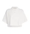 Alexander Wang Cotton Logo Crop Top In White