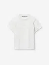 Alexander Wang Fitted Shrunken Tee With Classic Crew Neckline In White