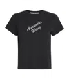 Alexander Wang Crew Neck Short Sleeves Top In Black