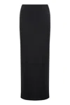 Alexander Wang Cotton Maxi Skirt In Black