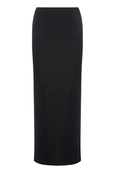 Alexander Wang Cotton Maxi Skirt In Black