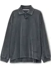 Alexander Wang Cotton Polo Shirt In Grey