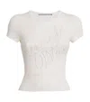 Alexander Wang Cotton Rhinestone-embellished T-shirt In White