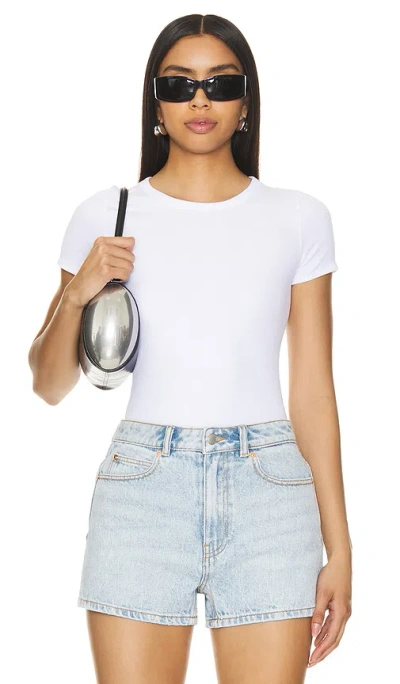 Alexander Wang Short-sleeve Cotton Bodysuit In White