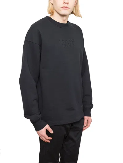 Alexander Wang Cotton Round Neck Sweatshirt In Black