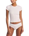 Alexander Wang Cotton Short Sleeve Tee In Pearl Pink
